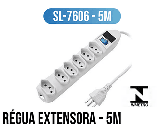 RÉGUA EXTENSORA 6TOMATAS 5METRO
