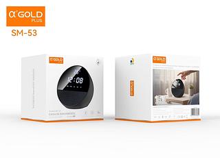 CAXINHA SOM BLUETOOTH COM RELÓGIO DIGITAL AGOLD