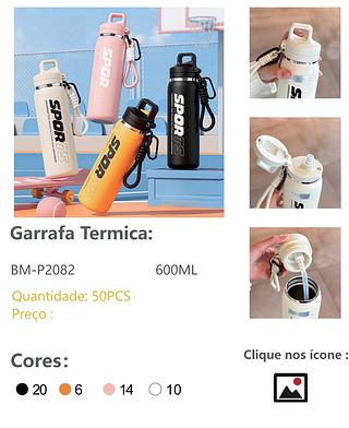 GARRAFA TERMICA 600ML
