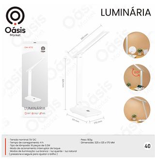 LUMINÁRIA DE MESA