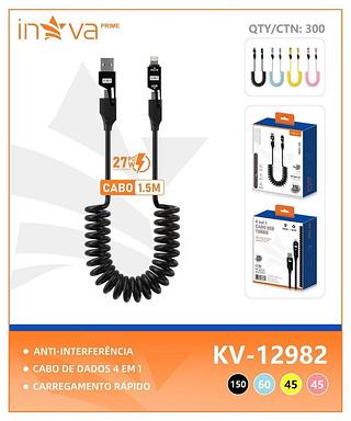 CABO DE DADOS 4EM1 DE MOLA