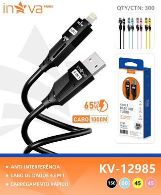 CABO DE CARGA TURBO 65W 4EM1