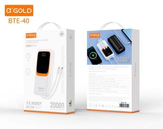 POWER BANK 20000MAH TURBO AGOLD
