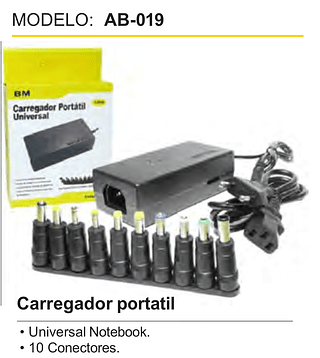 CARREGADOR NOTEBOOK UNIVERSAL