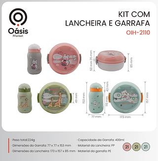 KIT COM LANCHEIRA E GARRAFA