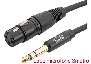 CABO MICROFONE 3 METRO