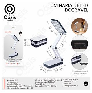 LUMINÁRIA DE LED DOBRÁVEL