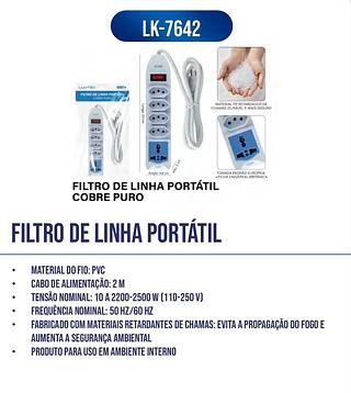 FILTRO DE LINHA PORTÁTIL 2METRO