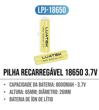PILHA RECARREGÁVEL COM BICO