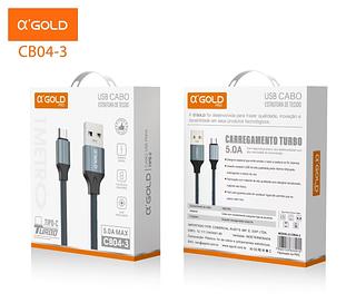 CABO TYPEC 1METRO 5.0A AGOLD