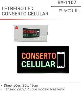 PLACA LETREIRO LED CONSERTO CELULAR 220V