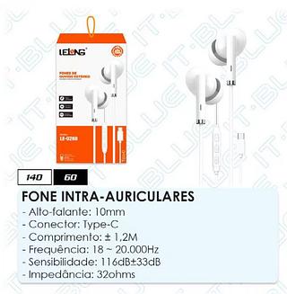 FONE OUVIDO TYPEC