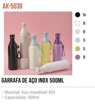 GARRAFA DE AÇO INOX 500ML
