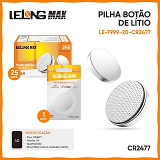 PILHA DE BOTÃO DE LÍTIO