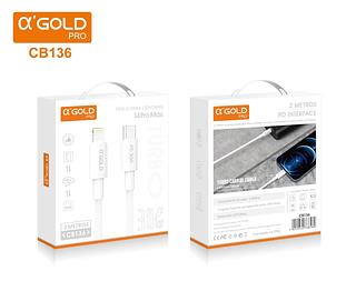 CABO TIPO-C PARA LIGHTNING 30W 2METRO